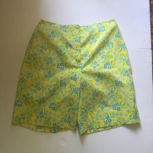 Lilly Pulitzer Yellow and Blue Floral Shorts